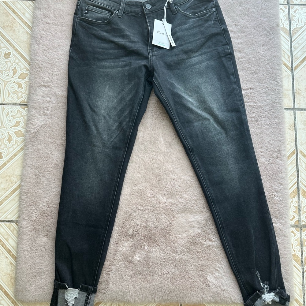 KanCan Maurices Black Skinny Distressed Jeans